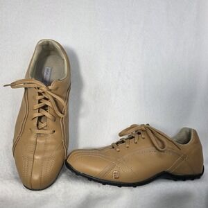 FootJoy FJ Golf Shoes Women's Size 8 M Leather Brown Nappaluxe Spikeless 97704